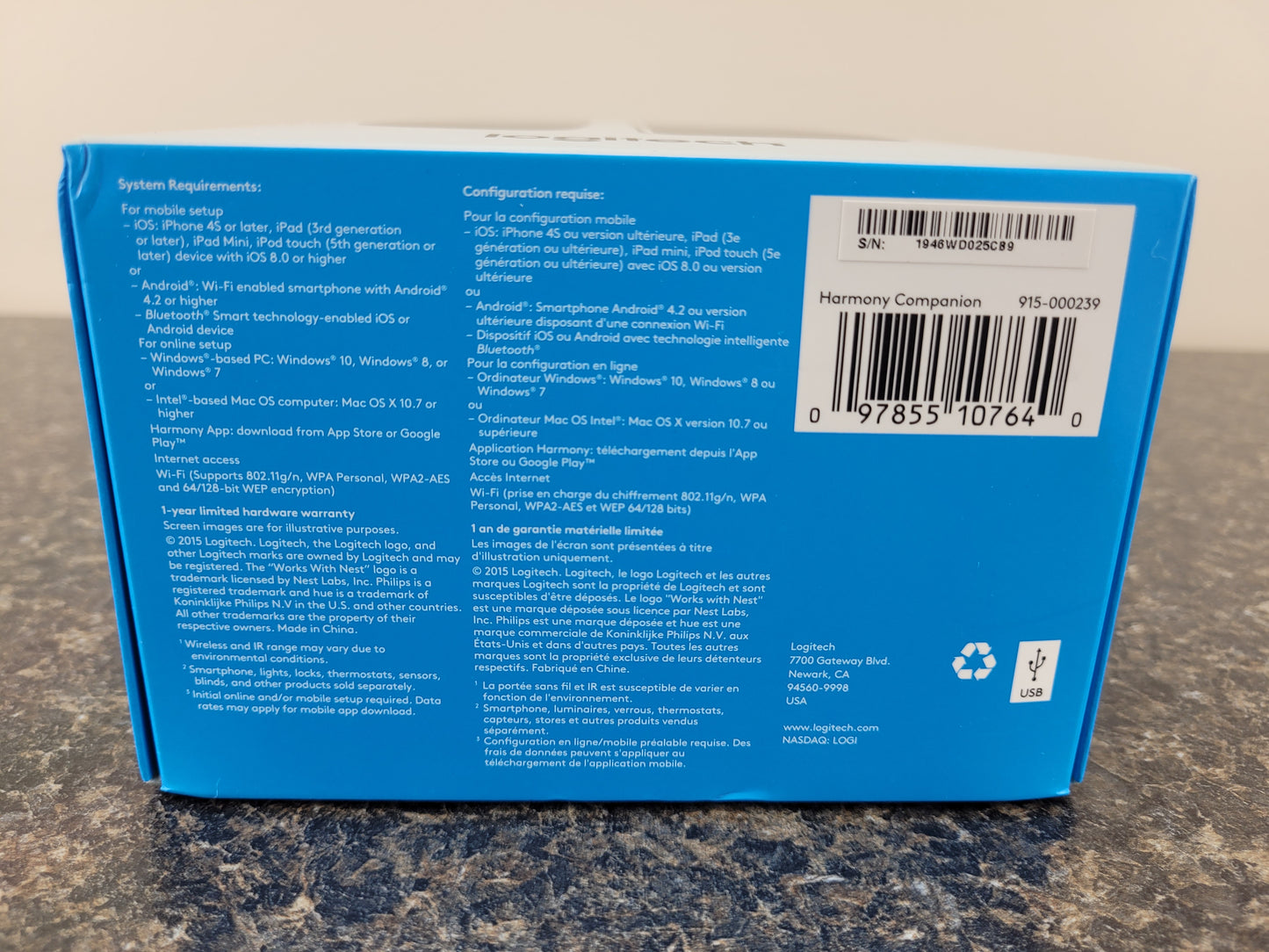 Logitech Harmony Companion Universal Remote Control