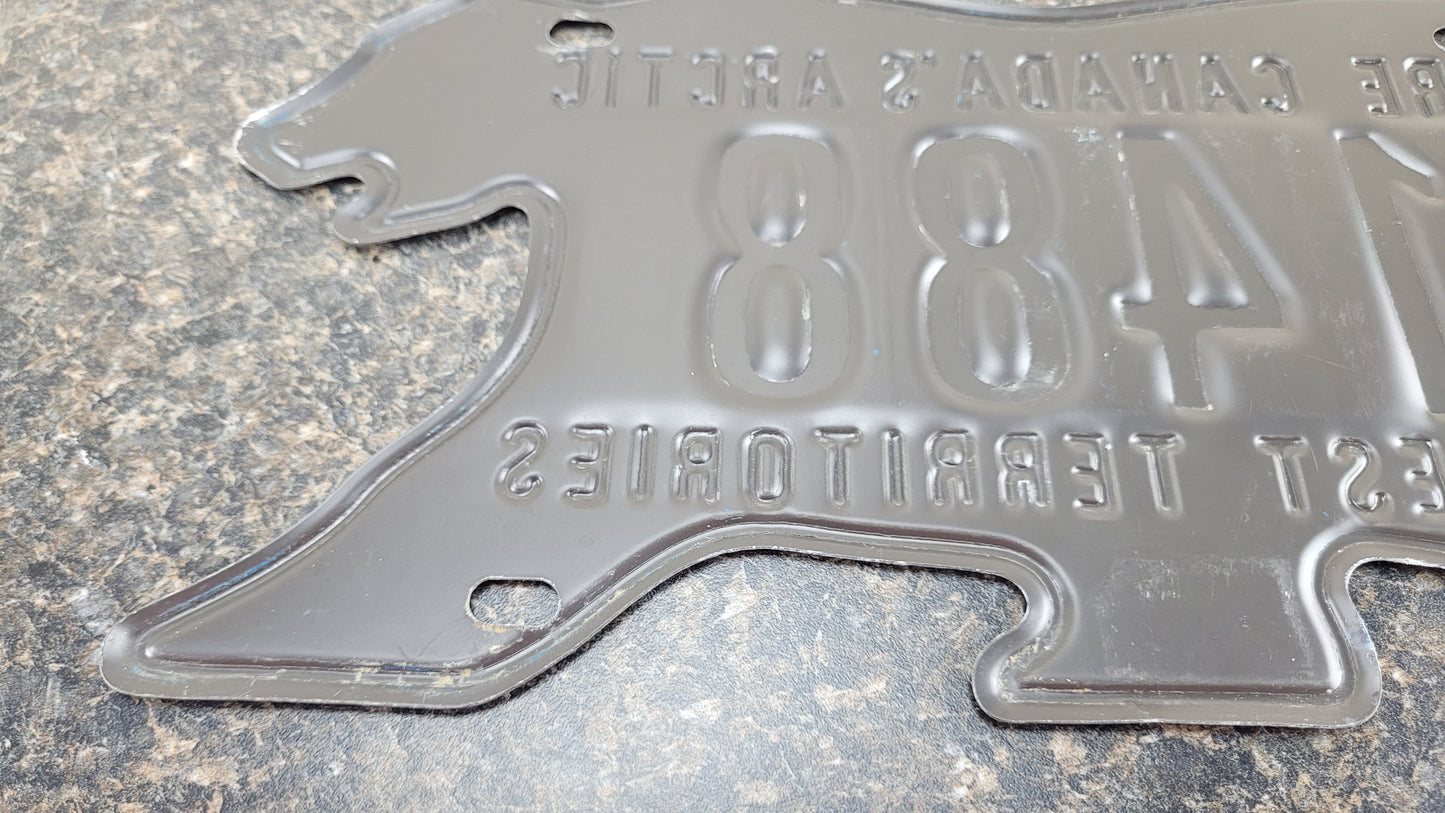 1994 Northwest Territories Polar Bear License Plate, G1488