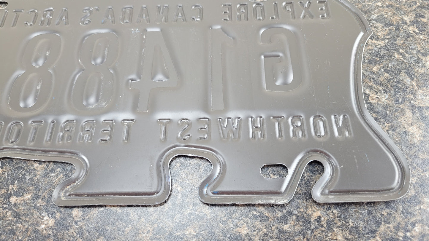 1994 Northwest Territories Polar Bear License Plate, G1488