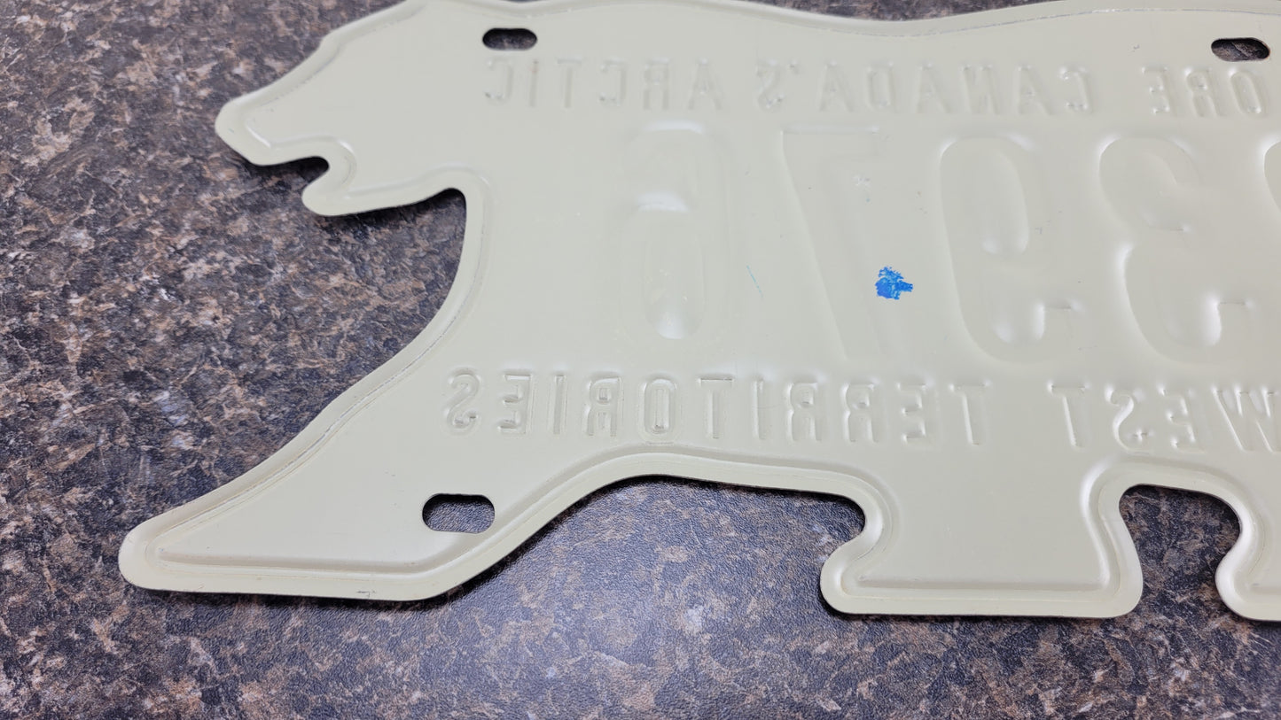 1989 Northwest Territories Polar Bear License Plate, 23976