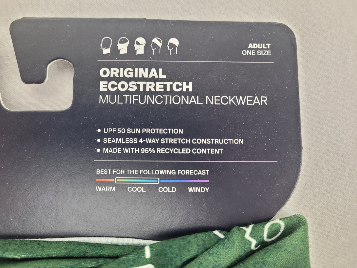 Buff Original Ecostretch Multifunctional Neckwear Gaiter UPF 50 Jasper National Park - Green