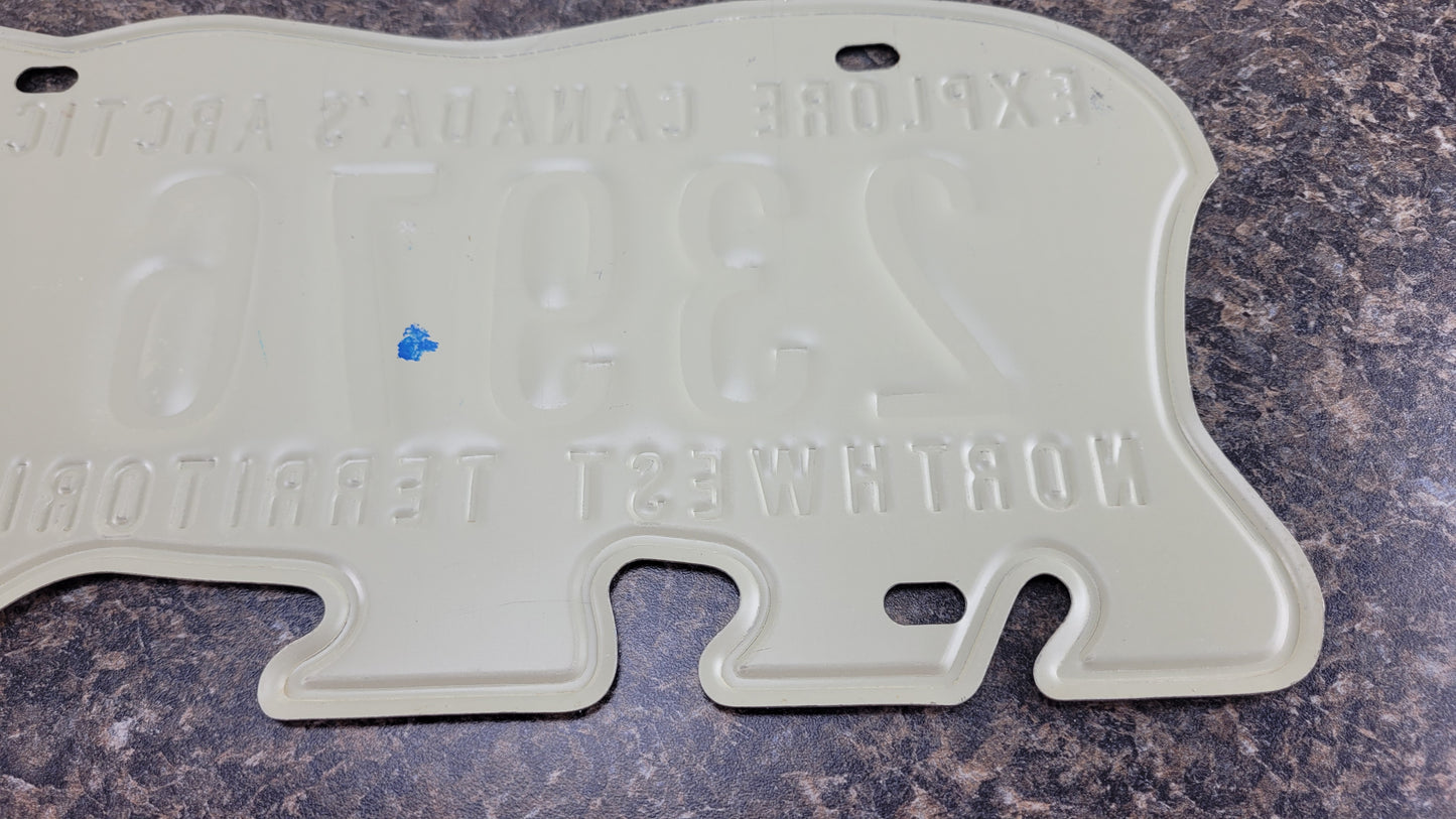 1989 Northwest Territories Polar Bear License Plate, 23976