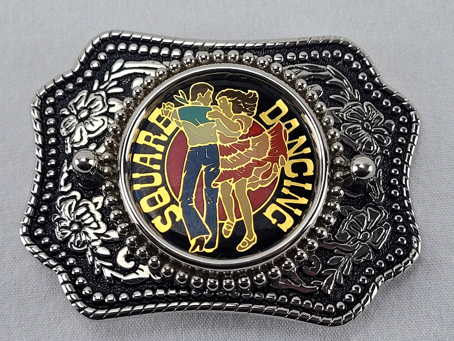 Vintage Square Dancing Belt Buckle