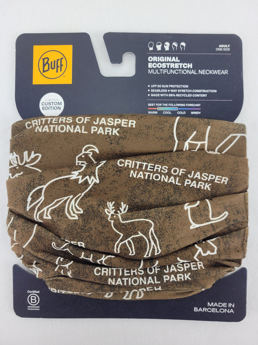 Buff Original Ecostretch Multifunctional Neckwear Gaiter UPF 50 Critters of Jasper National Park